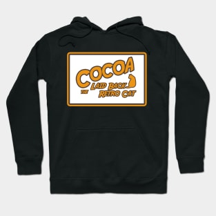 Cocoa the Laid Back Retro Cat - Framed Logo Hoodie